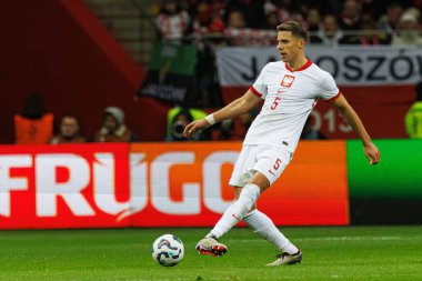 Jan Bednarek, PGE Narodowy 'de Polonya ve Portekiz milli takımları arasında oynanan UEFA Uluslar Ligi maçı sırasında görüldü (Maciej Rogowski)