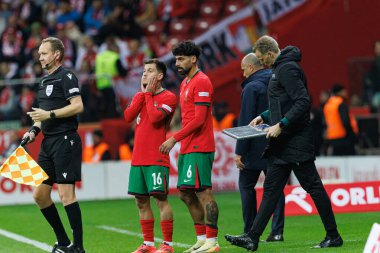 Otavio, Samuel Costa UEFA Uluslar Ligi maçında PGE Narodowy 'da Polonya ve Portekiz milli takımları arasında görüldü (Maciej Rogowski)