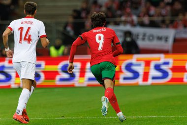 Francisco Trincao, PGE Narodowy 'de Polonya ve Portekiz milli takımları arasında oynanan UEFA Uluslar Ligi maçı sırasında görüldü (Maciej Rogowski)