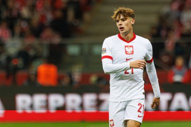 Nicola Zalewski, Polonya ve Portekiz milli takımları arasında PGE Narodowy 'de oynanan UEFA Uluslar Ligi maçında görüldü (Maciej Rogowski)