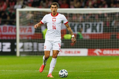 Jakub Kiwior, Polonya ve Portekiz milli takımları arasında PGE Narodowy 'de oynanan UEFA Uluslar Ligi maçı sırasında görüldü (Maciej Rogowski)