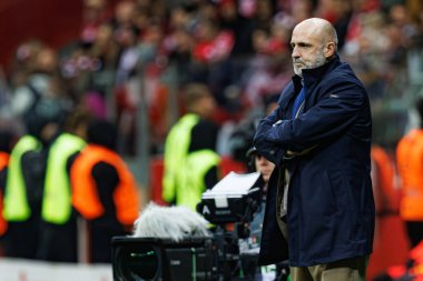 Michal Probierz, Polonya ve Portekiz milli takımları arasında PGE Narodowy 'de oynanan UEFA Uluslar Ligi maçında görüldü (Maciej Rogowski)