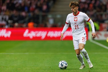 Nicola Zalewski, Polonya ve Portekiz milli takımları arasında PGE Narodowy 'de oynanan UEFA Uluslar Ligi maçında görüldü (Maciej Rogowski)
