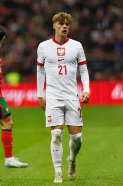 Nicola Zalewski, Polonya ve Portekiz milli takımları arasında PGE Narodowy 'de oynanan UEFA Uluslar Ligi maçında görüldü (Maciej Rogowski)