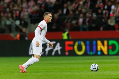 Piotr Zielinski, Polonya ve Portekiz milli takımları arasında oynanan UEFA Uluslar Ligi maçı sırasında PGE Narodowy 'da görüldü (Maciej Rogowski)