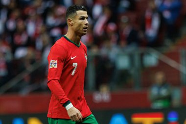Cristiano Ronaldo UEFA Uluslar Ligi maçında PGE Narodowy 'da Polonya ve Portekiz milli takımları arasında görüldü (Maciej Rogowski)