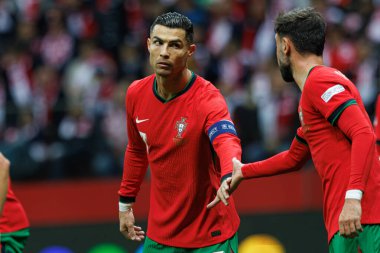 Cristiano Ronaldo UEFA Uluslar Ligi maçında PGE Narodowy 'da Polonya ve Portekiz milli takımları arasında görüldü (Maciej Rogowski)