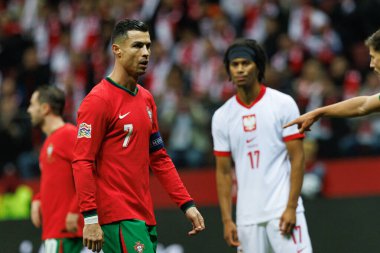 Cristiano Ronaldo UEFA Uluslar Ligi maçında PGE Narodowy 'da Polonya ve Portekiz milli takımları arasında görüldü (Maciej Rogowski)