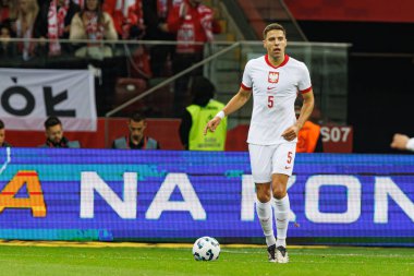 Jan Bednarek, PGE Narodowy 'de Polonya ve Portekiz milli takımları arasında oynanan UEFA Uluslar Ligi maçı sırasında görüldü (Maciej Rogowski)