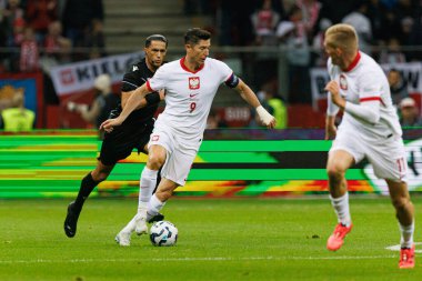 Robert Lewandowski, Polonya ve Portekiz milli takımları arasında PGE Narodowy 'de oynanan UEFA Uluslar Ligi maçında görüldü (Maciej Rogowski)