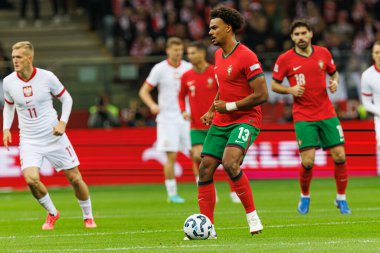 Renato Veiga UEFA Uluslar Ligi maçında PGE Narodowy 'da Polonya ve Portekiz milli takımları arasında görüldü (Maciej Rogowski)