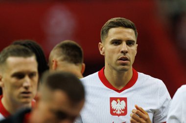 Jan Bednarek, PGE Narodowy 'de Polonya ve Portekiz milli takımları arasında oynanan UEFA Uluslar Ligi maçı sırasında görüldü (Maciej Rogowski)