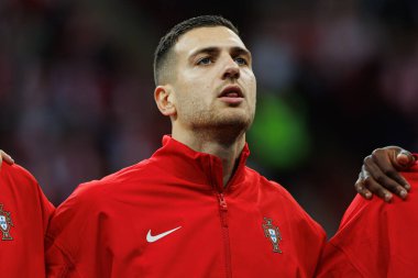 Diogo Dalot, Polonya ve Portekiz milli takımları arasında PGE Narodowy 'de oynanan UEFA Uluslar Ligi maçında görüldü (Maciej Rogowski)