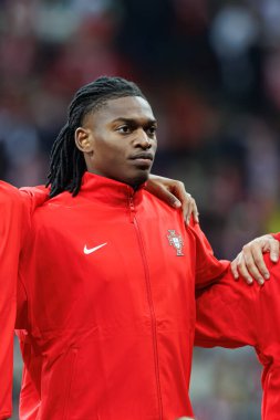 Rafael Leao, Polonya ve Portekiz milli takımları arasında PGE Narodowy 'de oynanan UEFA Uluslar Ligi maçında görüldü (Maciej Rogowski)