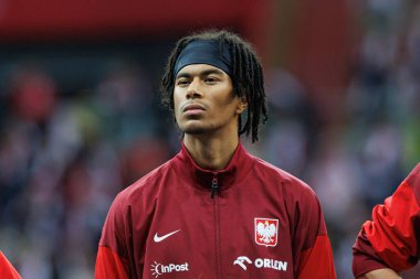 UEFA Uluslar Ligi maçında Polonya ve Portekiz milli takımları arasında PGE Narodowy 'de Max Oyedele görüldü (Maciej Rogowski)