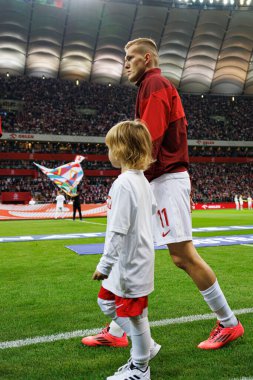 Karol Swiderski UEFA Uluslar Ligi maçında PGE Narodowy 'da Polonya ve Portekiz milli takımları arasında görüldü (Maciej Rogowski)