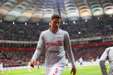 Jan Bednarek, PGE Narodowy 'de Polonya ve Portekiz milli takımları arasında oynanan UEFA Uluslar Ligi maçı sırasında görüldü (Maciej Rogowski)