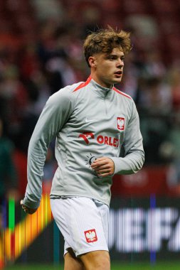 Nicola Zalewski, Polonya ve Portekiz milli takımları arasında PGE Narodowy 'de oynanan UEFA Uluslar Ligi maçında görüldü (Maciej Rogowski)