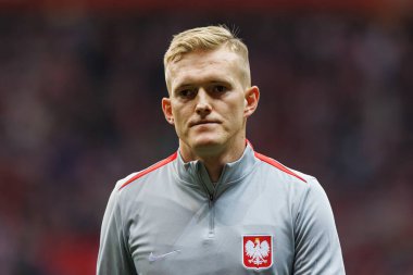 Karol Swiderski UEFA Uluslar Ligi maçında PGE Narodowy 'da Polonya ve Portekiz milli takımları arasında görüldü (Maciej Rogowski)