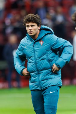 Joao Neves, Polonya ve Portekiz milli takımları arasında PGE Narodowy 'da oynanan UEFA Uluslar Ligi maçında görüldü (Maciej Rogowski)