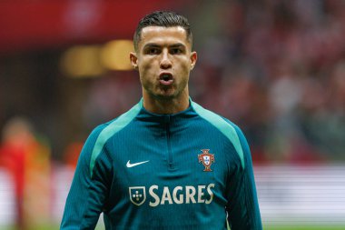 Cristiano Ronaldo UEFA Uluslar Ligi maçında PGE Narodowy 'da Polonya ve Portekiz milli takımları arasında görüldü (Maciej Rogowski)