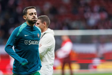 Polonya ve Portekiz milli takımları arasında PGE Narodowy 'de oynanan UEFA Uluslar Ligi maçında Bernardo Silva görüldü (Maciej Rogowski)