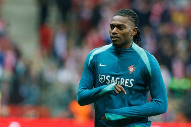 Rafael Leao, Polonya ve Portekiz milli takımları arasında PGE Narodowy 'de oynanan UEFA Uluslar Ligi maçında görüldü (Maciej Rogowski)