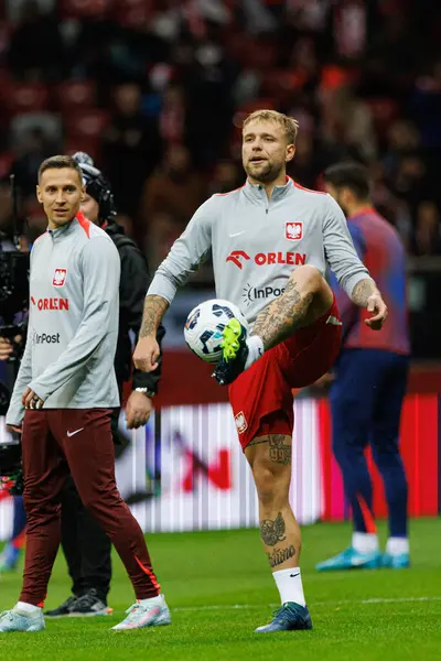 Tymoteusz Puchacz, Polonya ve Hırvatistan milli takımları arasında PGE Narodowy 'de oynanan UEFA Uluslar Ligi maçında görüldü (Maciej Rogowski)