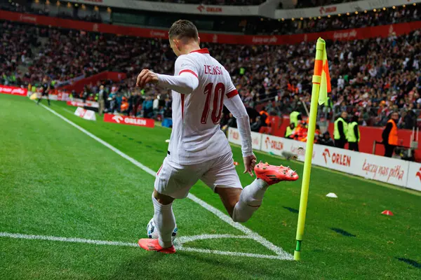 Piotr Zielinski, Polonya ve Portekiz milli takımları arasında oynanan UEFA Uluslar Ligi maçı sırasında PGE Narodowy 'da görüldü (Maciej Rogowski)