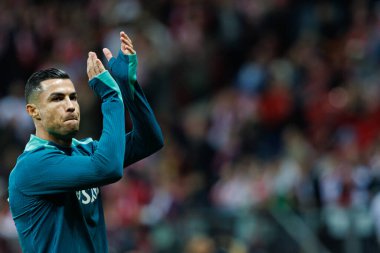 Cristiano Ronaldo UEFA Uluslar Ligi maçında PGE Narodowy 'da Polonya ve Portekiz milli takımları arasında görüldü (Maciej Rogowski)