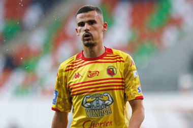 Stadyumdaki Zaglebie Lubin ve Jagiellonia Bialystok takımları arasında oynanan PKO BP Ekstraklasa maçı sırasında Rui Nene (Maciej Rogowski)