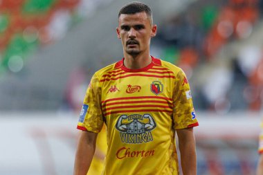 Stadyumdaki Zaglebie Lubin ve Jagiellonia Bialystok takımları arasında oynanan PKO BP Ekstraklasa maçı sırasında Rui Nene (Maciej Rogowski)