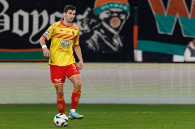 Stadyumdaki Zaglebie Lubin ve Jagiellonia Bialystok takımları arasında oynanan PKO BP Ekstraklasa maçı sırasında Dusan Stojinoviç (Maciej Rogowski)
