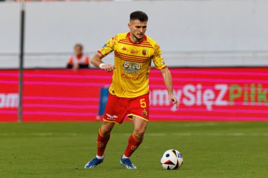 PKO BP Ekstraklasa maçı sırasında Zaglebie Lubin ve Jagiellonia Bialystok takımları arasında Stadion Zaglebia Lubin (Maciej Rogowski)