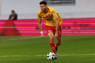 PKO BP Ekstraklasa maçı sırasında Zaglebie Lubin ve Jagiellonia Bialystok takımları arasında Stadion Zaglebia Lubin (Maciej Rogowski)