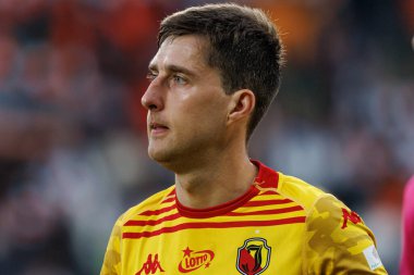 Stadyumdaki Zaglebie Lubin ve Jagiellonia Bialystok takımları arasında oynanan PKO BP Ekstraklasa maçı sırasında Taras Romanczuk (Maciej Rogowski)