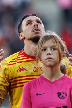 Zaglebie Lubin ve Jagiellonia Bialystok takımları arasındaki PKO BP Ekstraklasa maçında Darko Churlinov Stadion Zaglebia Lubin 'de (Maciej Rogowski)