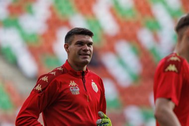 Zaglebie Lubin ve Jagiellonia Bialystok takımları arasındaki PKO BP Ekstraklasa maçında Max Stryjek Stadion Zaglebia Lubin 'de (Maciej Rogowski)