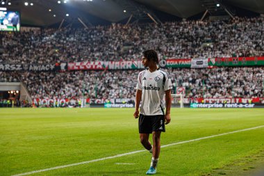 Max Oyedele, UEFA Avrupa Konferansı sırasında Stadion Miejski Legii Warszawa 'da Legia Warszawa ve Real Betis Balompie takımları arasında görüldü (Maciej Rogowski)