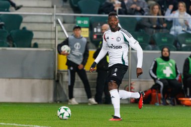 Jean Pierre Nsame, UEFA Avrupa Konferans Ligi maçında Stadion Miejski Legii Warszawa 'da Legia Warszawa ve Real Betis Balompie takımları arasında görüldü (Maciej Rogowski)
