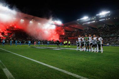 UEFA Avrupa Konferans Ligi maçında Legia Warszawa ve Real Betis Balompie takımları arasında Stadion Miejski Legii Warszawa (Maciej Rogowski)