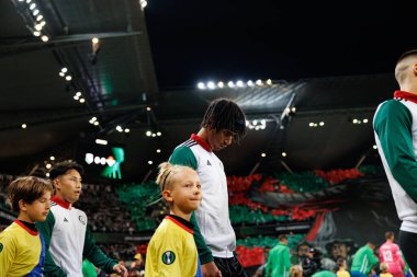 Max Oyedele, UEFA Avrupa Konferansı sırasında Stadion Miejski Legii Warszawa 'da Legia Warszawa ve Real Betis Balompie takımları arasında görüldü (Maciej Rogowski)