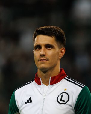 Bartosz Kapustka UEFA Avrupa Konferans Ligi maçında Stadion Miejski Legii Warszawa 'da Legia Warszawa ve Real Betis Balompie takımları arasında görüldü (Maciej Rogowski)