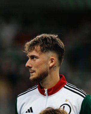 Kacper Tobiasz, UEFA Avrupa Konferans Ligi maçında Stadion Miejski Legii Warszawa 'daki Legia Warszawa ve Real Betis Balompie takımları arasında görüldü (Maciej Rogowski)