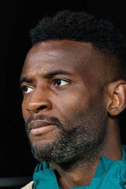 Jean Pierre Nsame, UEFA Avrupa Konferans Ligi maçında Stadion Miejski Legii Warszawa 'da Legia Warszawa ve Real Betis Balompie takımları arasında görüldü (Maciej Rogowski)