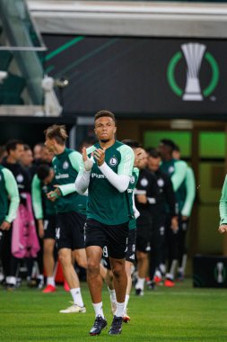 Steven Kapuadi, UEFA Avrupa Konferans Ligi maçında Stadion Miejski Legii Warszawa 'da Legia Warszawa ve Real Betis Balompie takımları arasında görüldü (Maciej Rogowski)