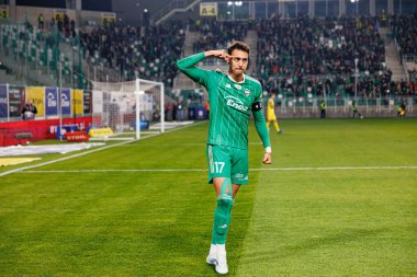 Leonardo Rocha, Stadyum 'daki Radomiak Radom ve Puszcza Niepolomice takımları arasında oynanan PKO BP Ekstraklasa maçında gol attıktan sonra kutlama yaparken görüldü. Braci Czachorow (Maciej Rogowski)