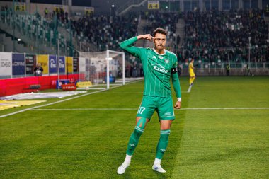 Leonardo Rocha, Stadyum 'daki Radomiak Radom ve Puszcza Niepolomice takımları arasında oynanan PKO BP Ekstraklasa maçında gol attıktan sonra kutlama yaparken görüldü. Braci Czachorow (Maciej Rogowski)