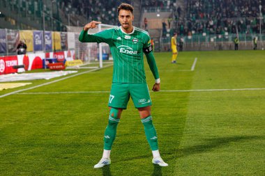 Leonardo Rocha, Stadyum 'daki Radomiak Radom ve Puszcza Niepolomice takımları arasında oynanan PKO BP Ekstraklasa maçında gol attıktan sonra kutlama yaparken görüldü. Braci Czachorow (Maciej Rogowski)