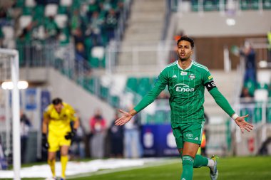 Leonardo Rocha, Stadyum 'daki Radomiak Radom ve Puszcza Niepolomice takımları arasında oynanan PKO BP Ekstraklasa maçında gol attıktan sonra kutlama yaparken görüldü. Braci Czachorow (Maciej Rogowski)